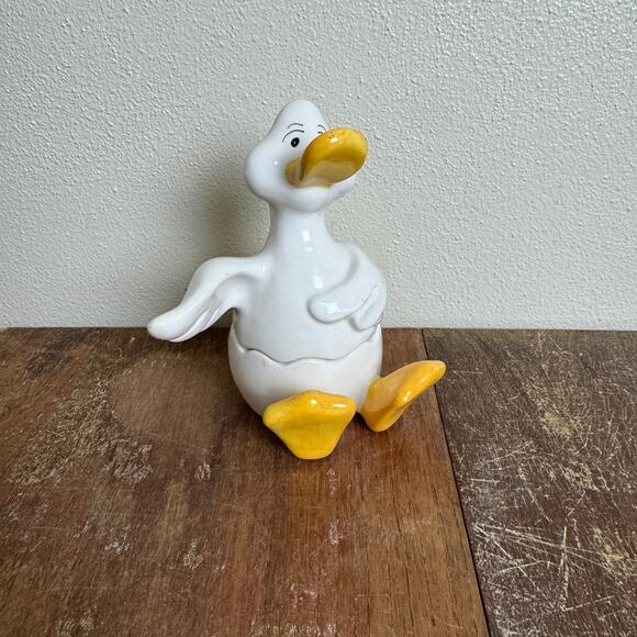 Ganz White‎ Yellow Novelty Duck Stacking Figural Salt and Pepper Shaker Set - Picture 1 of 7